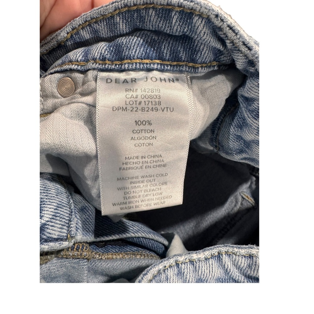 Dear John Women's Light Wash Wide Leg Cropped Cuffed Denim Jeans Size 28 - Picture 10 of 14